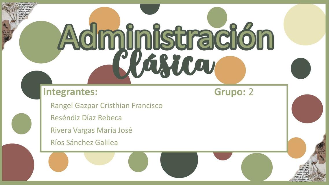 Administración Clásica