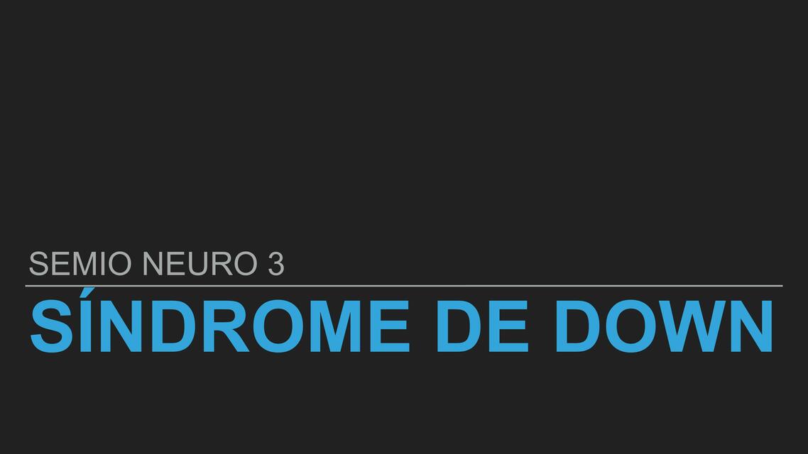 Síndrome de Down 