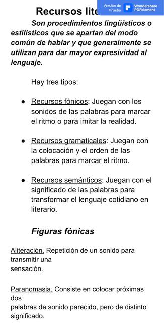 Recursos  literatura  