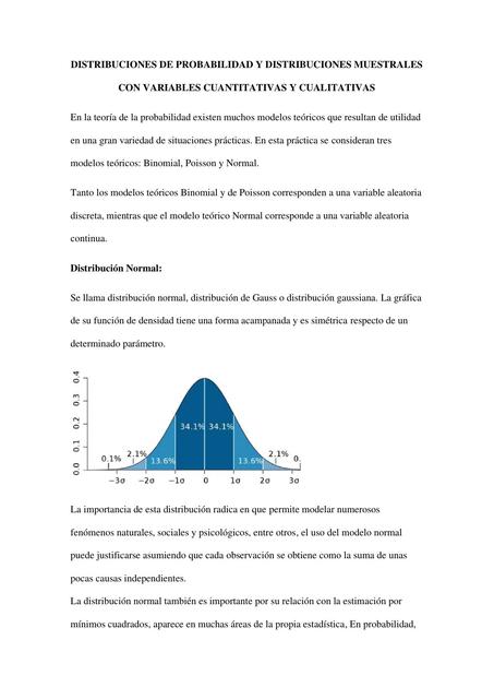 Distribuciones de probabilidad y distribuciones 