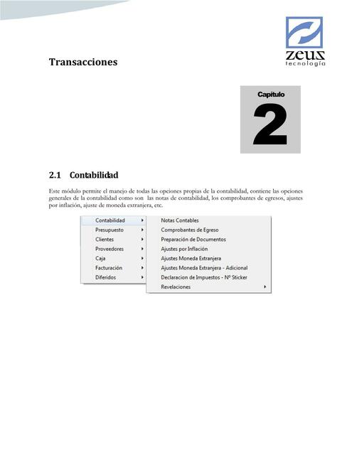 Transacciones. Herramienta doble contabilidad