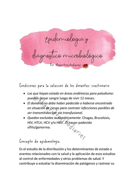 Seminario 4: Epidemiología y Diagnóstico Microbiológico