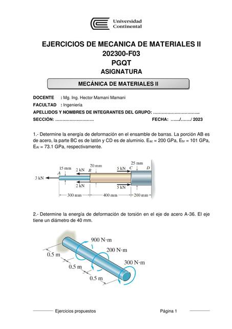 Mecánica de Materiales II