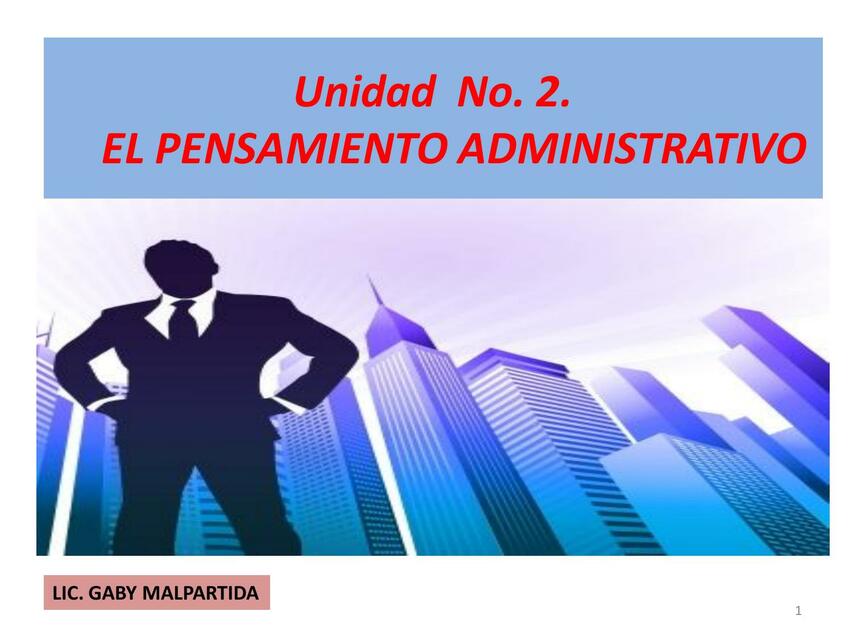 El pensamiento administrativo