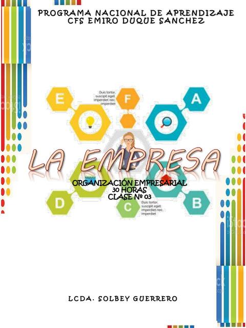 La empresa. Organización empresarial