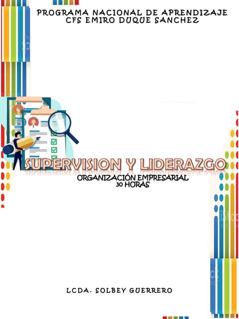 Supervisión y liderazgo. Organización empresarial