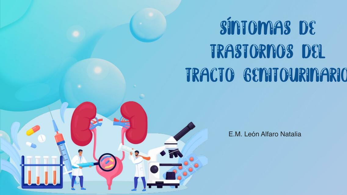 Síntomas de trastornos del tracto genitourinario 