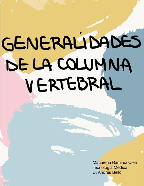 Generalidades de la Columna Vertebral [Anatomía]