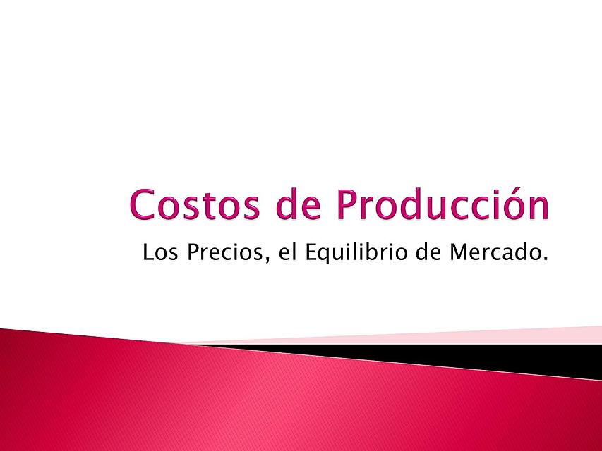 Costos de Producción V