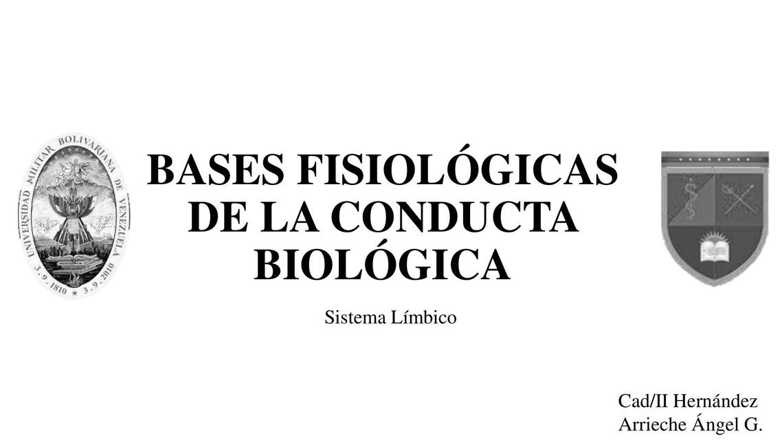 Bases fisiológicas de la conducta biológica