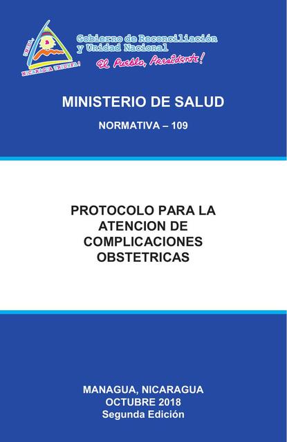 Protocolos para la Atención de las Complicaciones Obstétricas