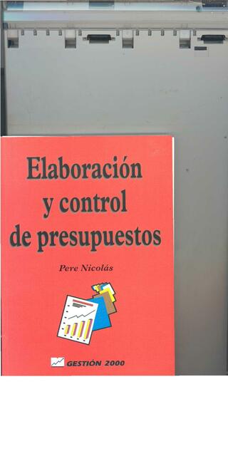 Elaboración y Control de Presupuesto Edic Gestión 