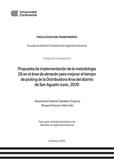 Propuesta de Implementación de la Metodología 5S en el Área de Almacén 