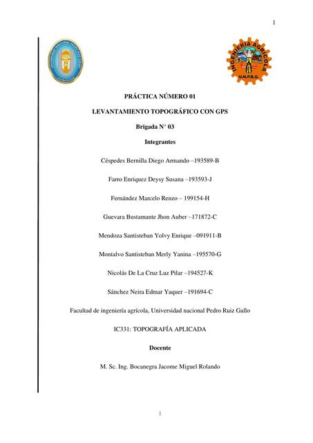 Levantamiento topográfico con GPS 