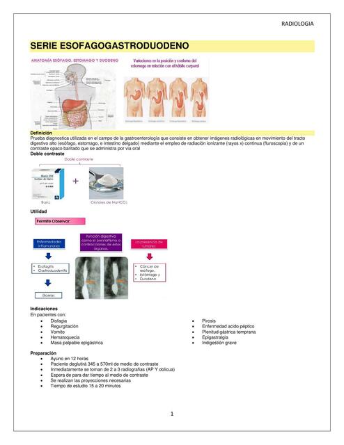 Serie Esofagogastroduodeno 