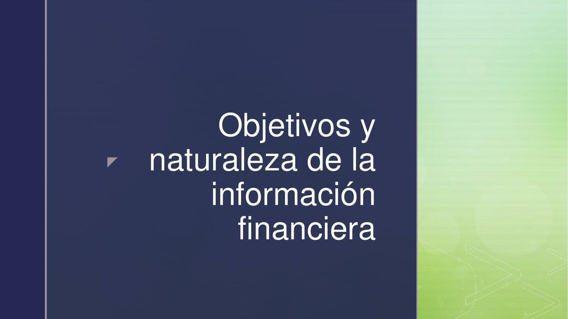 Objetivos y naturaleza de la información financiera | Silvia Sánchez