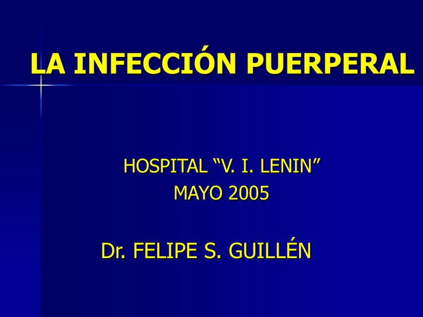 La Infección Puerperal 