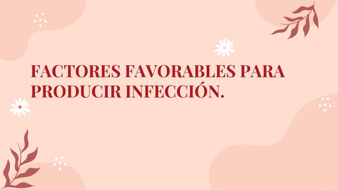 Factores Favorables para Producir Infección 