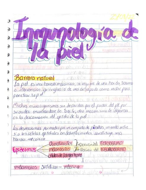 Inmunología de la Piel