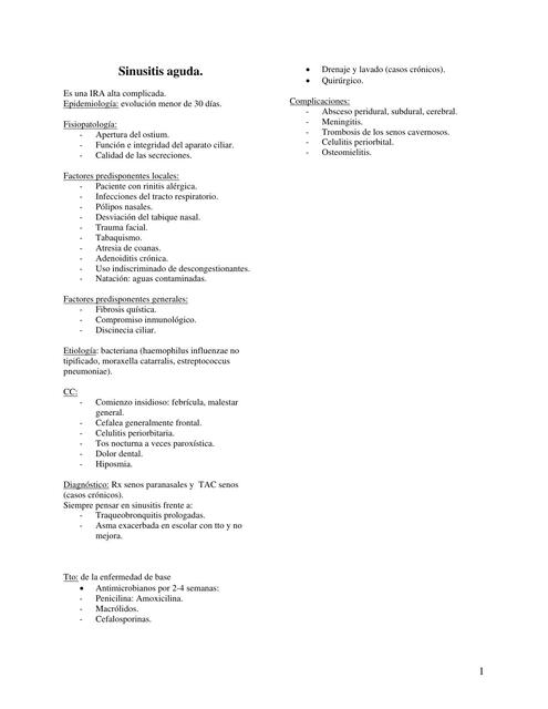 Sinusitis aguda 