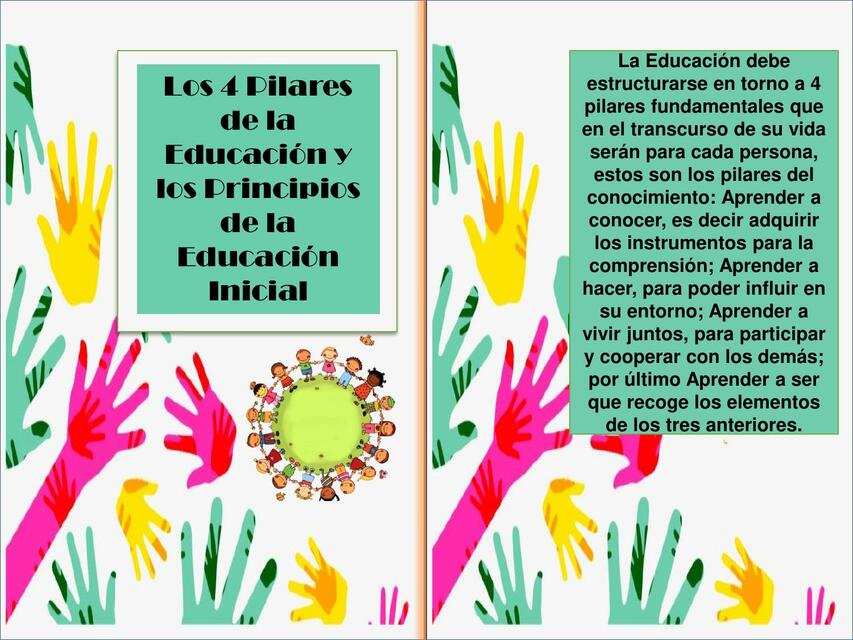 Los 4 Pilares de la Educación y los Principios de la Educación Inicial