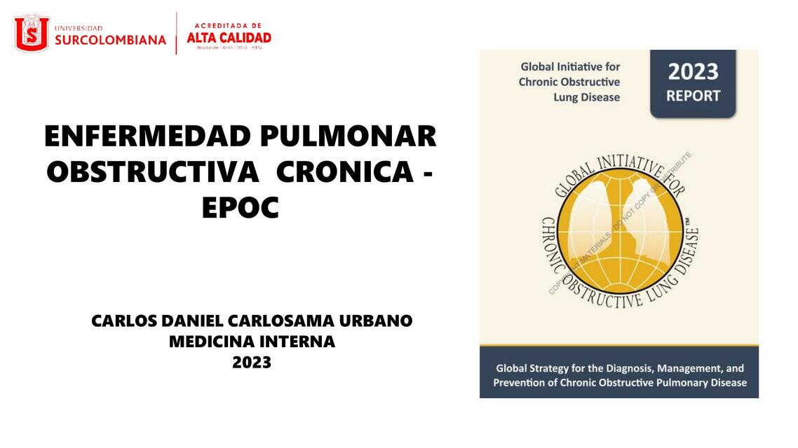 EPOC Enfermedad Pulmonar Obstructiva Crónica 