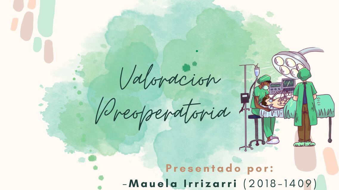 Valoración Preoperatoria