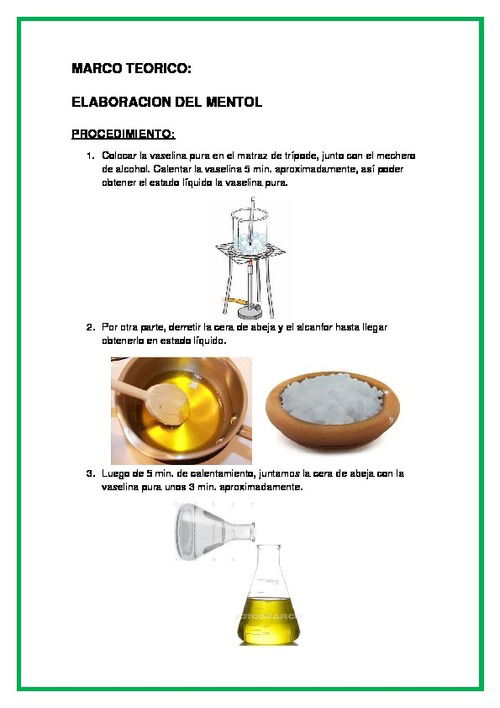 Elaboración De Mentol