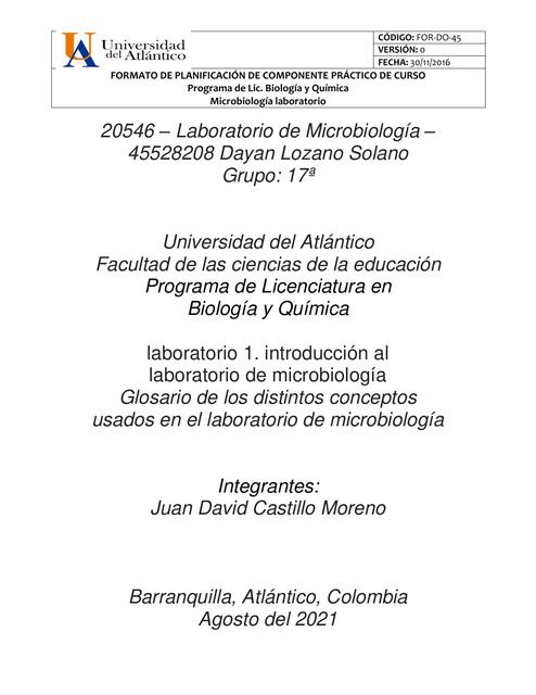 Laboratorio 1: Introducción a la Microbiología