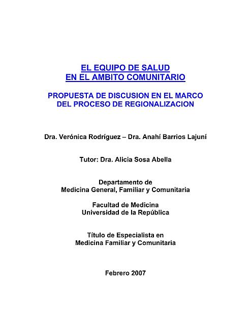 EQUIPO DE SALUD