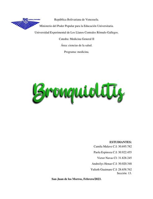 Bronquiolitis