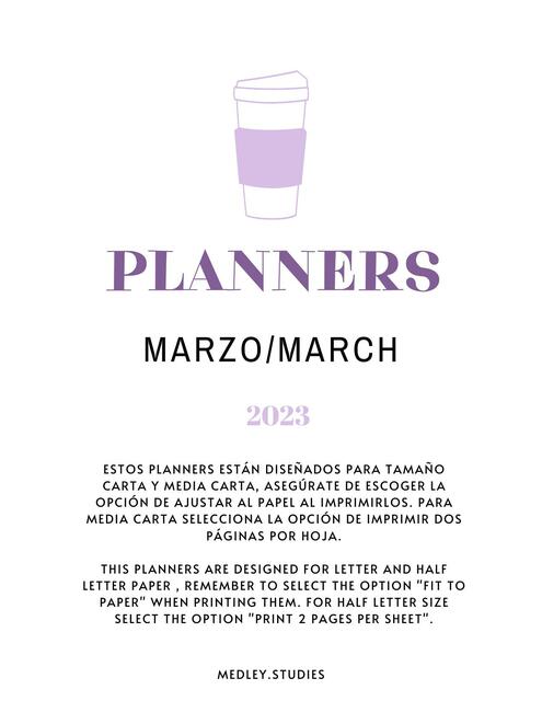 Planners Marzo 2023