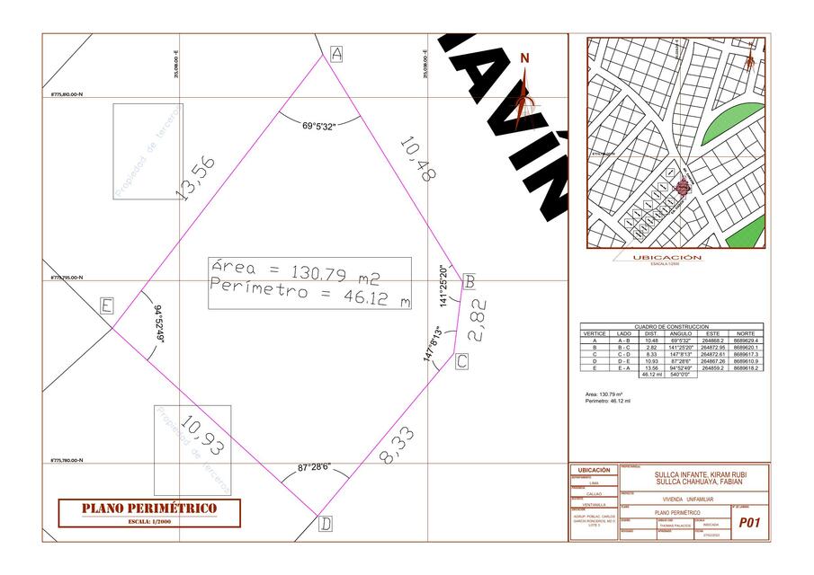 Ejemplo de Plano Perimétrico