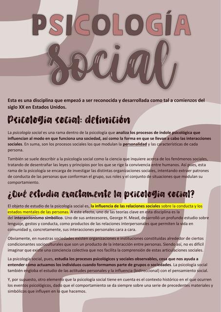 Psicología Social