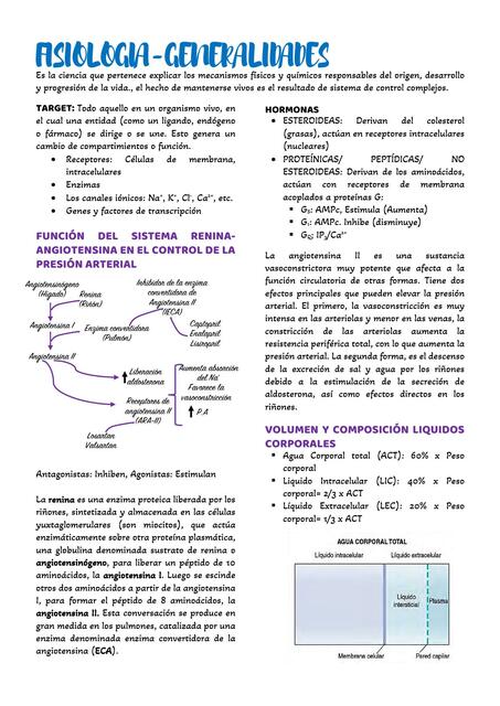 Fisiología- Generalidades 