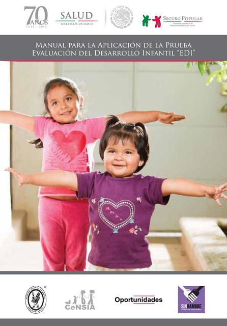 Manual para la Prueba de Evaluación del Desarrollo Infantil 