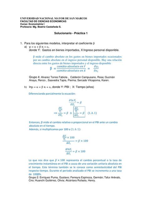 Solucionario Econometría