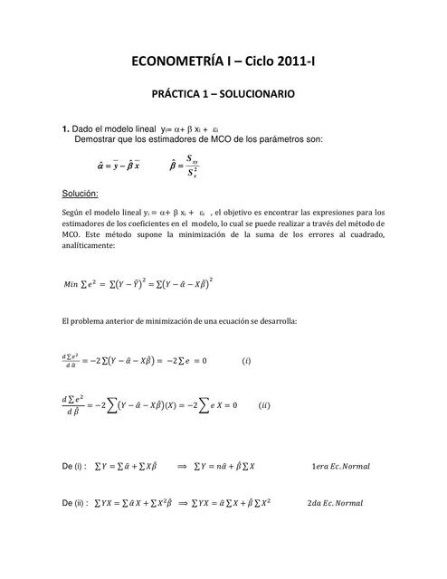 Solucionario Práctica 1 Econometría