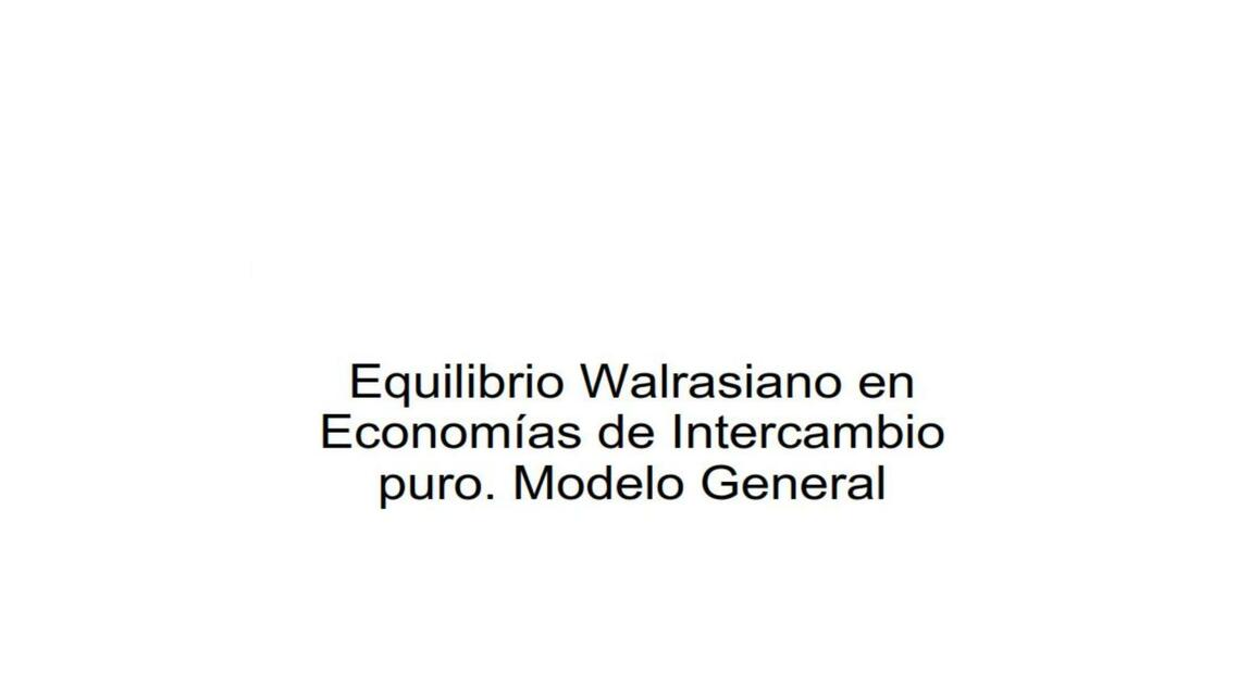 Intercambio Puro Walrasiano