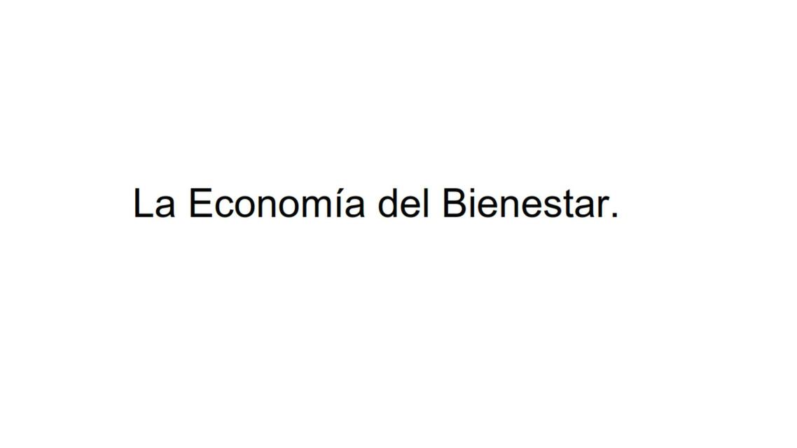 Economía del Bienestar