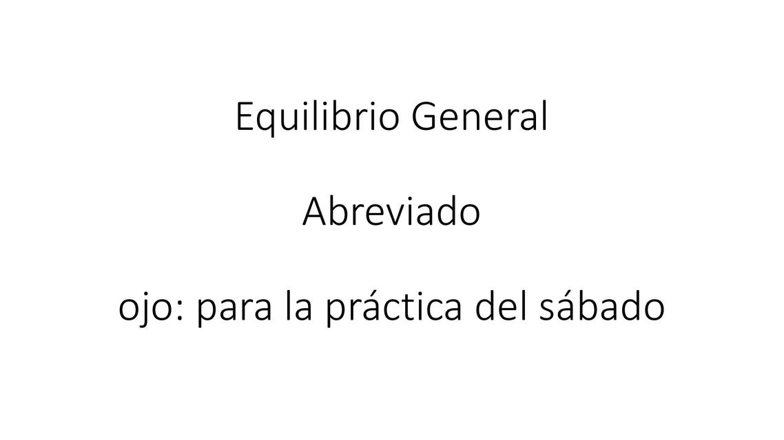 Equilibrio general  