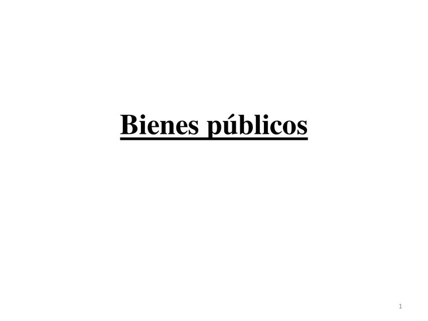 Bienes Públicos