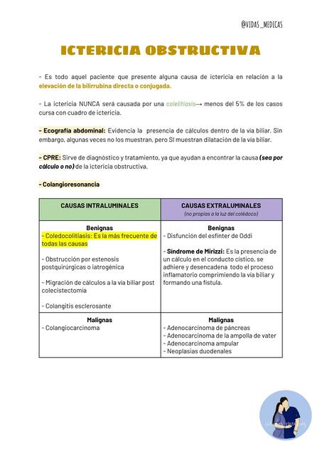 Ictericia Obstructiva, Coledocolitiasis y Colangitis 