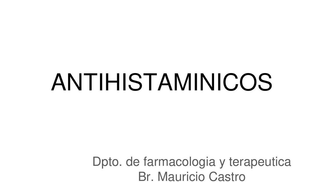 Antihistamínicos 