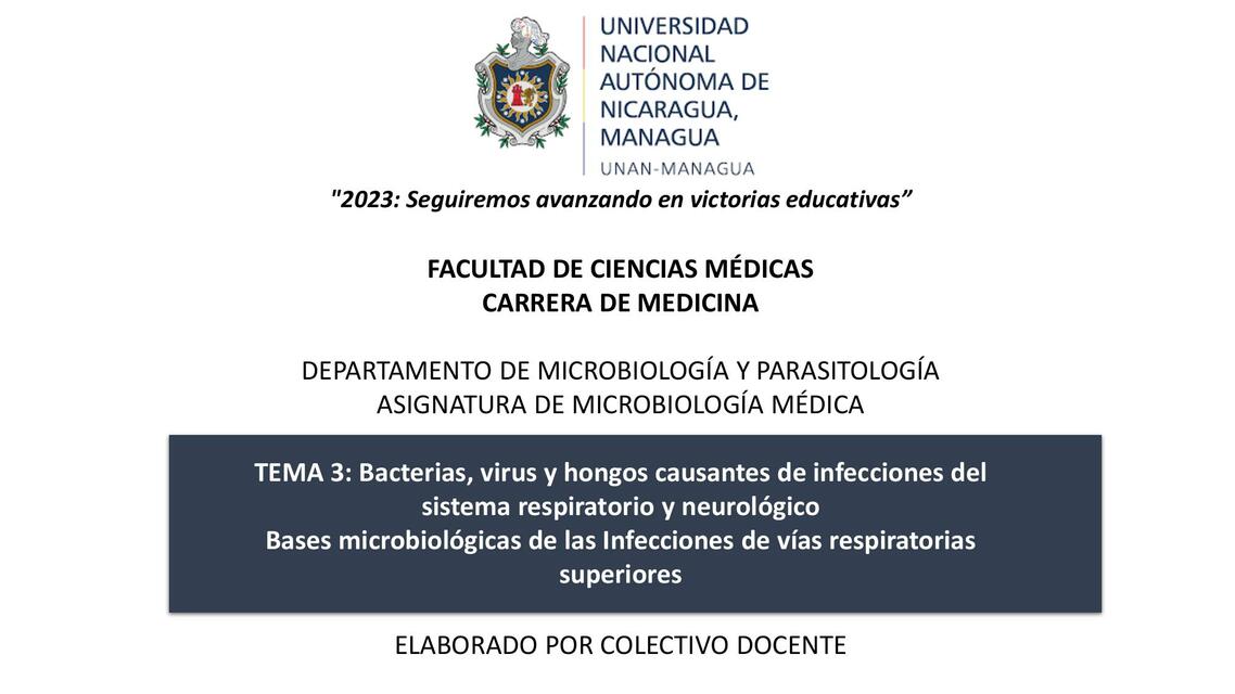 Bacterias, Virus y Hongos Causantes de Infecciones del Sistema Respiratorio y Neurológico