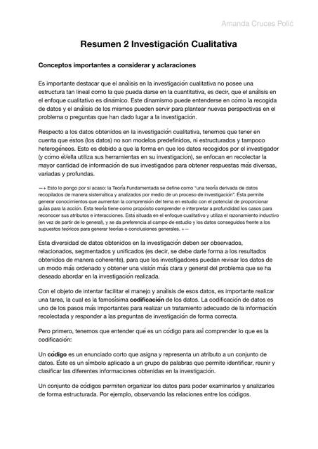 Investigación Cualitativa Resumen 2