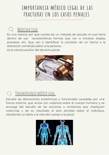 Importancia Médico Legal de las Fracturas en los Casos Penales 