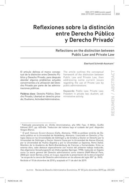 Derecho Público y Derecho Privado