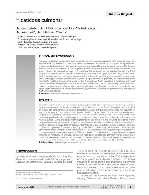 Hidatidosis Pulmonar 