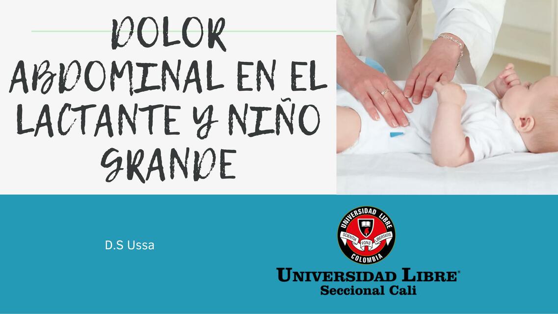 Dolor abdominal en el lactante y niño grande 